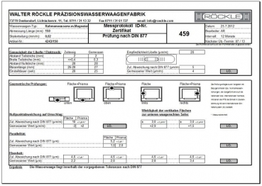 Rahmen-Wasserwaage 200x200 mm  0,1 mm/m