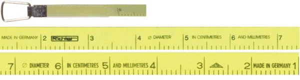Durchmesserbandmaß - Glasfaser 16 mm / 10 m