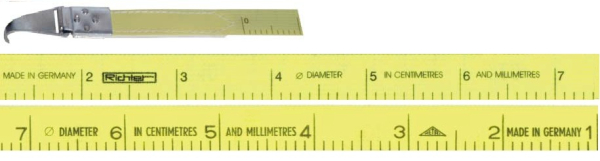 Durchmesserbandmaß - Glasfaser 16 mm / 5 m